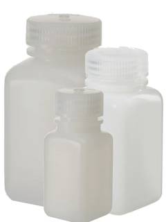 Nalgene HDPE Wide Mouth Square Bottles